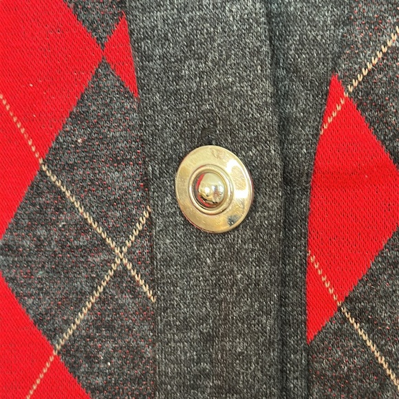 Vintage Stuart Alan Argyle Cardigan - Picture 3 of 5